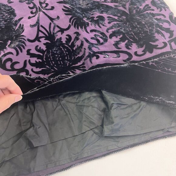 Vintage Max Studio Silk Burnout Velvet Mini Dress L Purple Whimsigoth Fairy - Picture 11 of 11